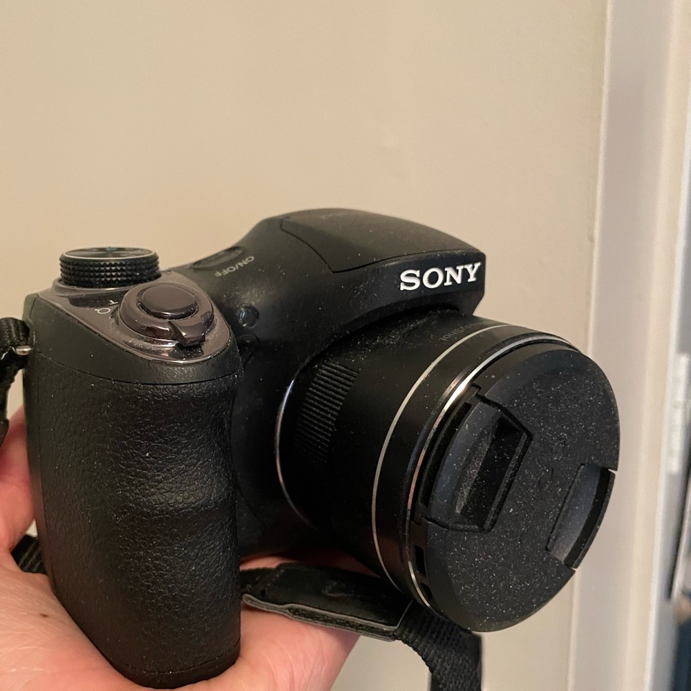 Sony Black Digital Camera with Lens Cap